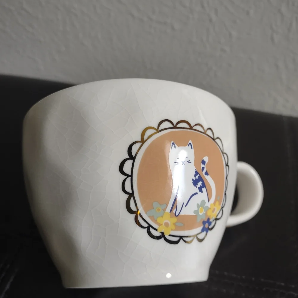 Threshold "Cat Mom" Stoneware Mug with Gold Trim and Crinkle Finish - Picture 5 of 9